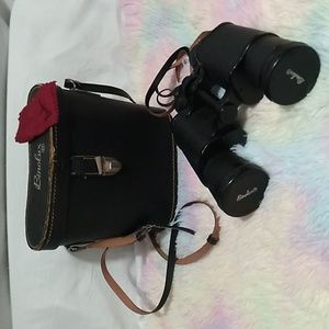 Vintage Binolux Binoculars W Carry Case & Cleaning Cloth